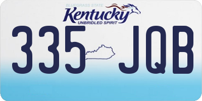 KY license plate 335JQB