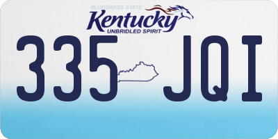 KY license plate 335JQI