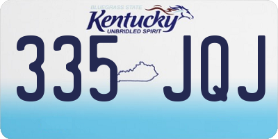 KY license plate 335JQJ