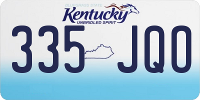 KY license plate 335JQO