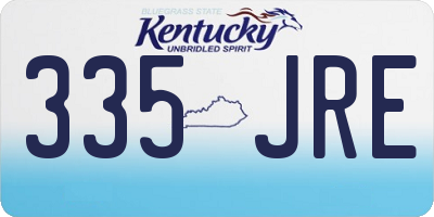 KY license plate 335JRE