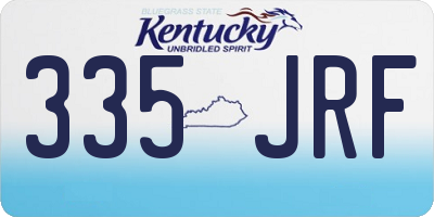 KY license plate 335JRF