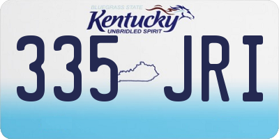 KY license plate 335JRI