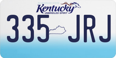 KY license plate 335JRJ
