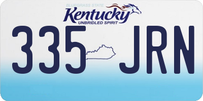 KY license plate 335JRN