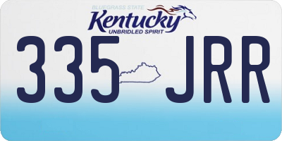 KY license plate 335JRR