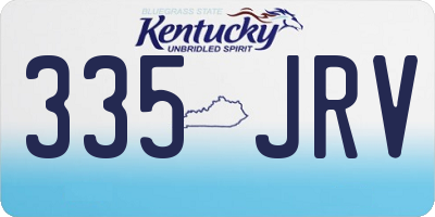 KY license plate 335JRV
