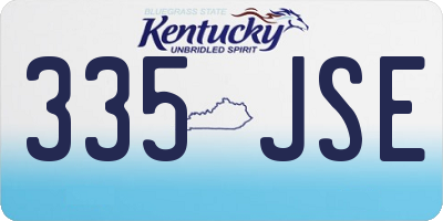 KY license plate 335JSE