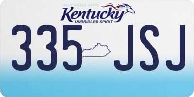 KY license plate 335JSJ