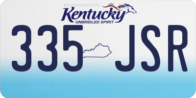KY license plate 335JSR