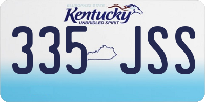 KY license plate 335JSS