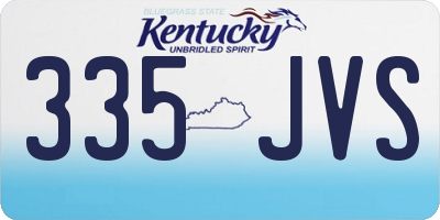 KY license plate 335JVS