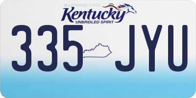 KY license plate 335JYU