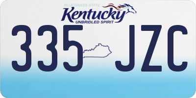 KY license plate 335JZC