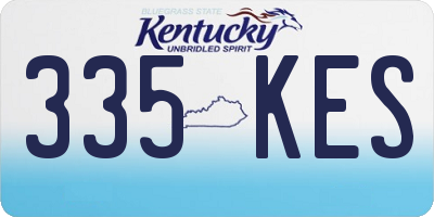 KY license plate 335KES