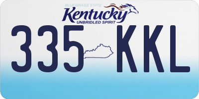 KY license plate 335KKL