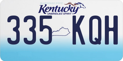 KY license plate 335KQH