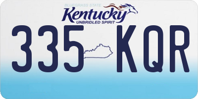 KY license plate 335KQR