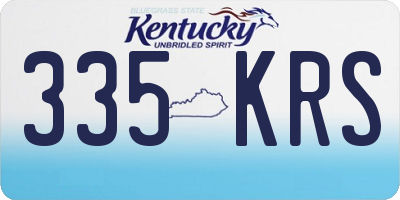 KY license plate 335KRS