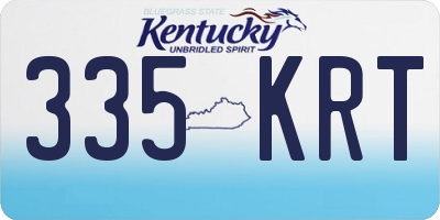 KY license plate 335KRT