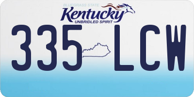 KY license plate 335LCW