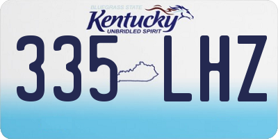 KY license plate 335LHZ