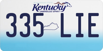 KY license plate 335LIE