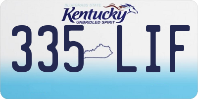 KY license plate 335LIF