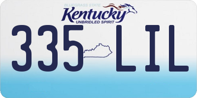 KY license plate 335LIL