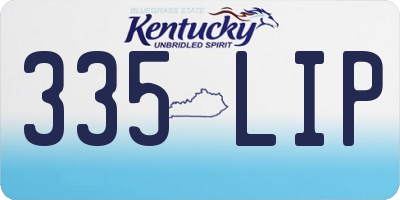 KY license plate 335LIP