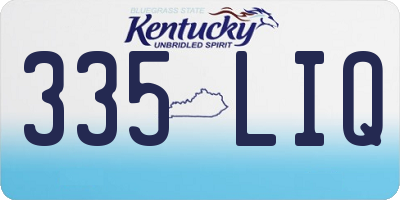 KY license plate 335LIQ
