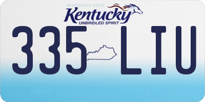 KY license plate 335LIU