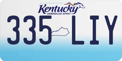KY license plate 335LIY