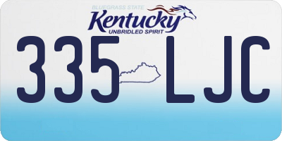 KY license plate 335LJC