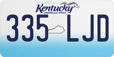 KY license plate 335LJD