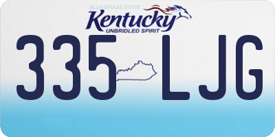 KY license plate 335LJG
