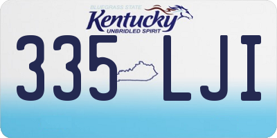 KY license plate 335LJI