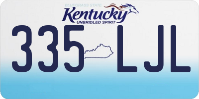 KY license plate 335LJL