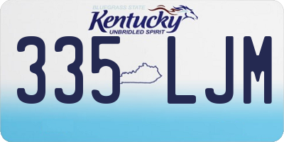KY license plate 335LJM