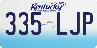 KY license plate 335LJP