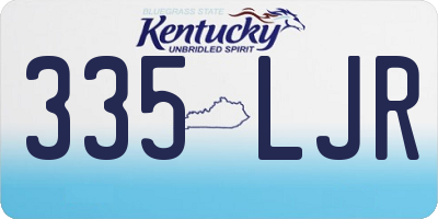 KY license plate 335LJR