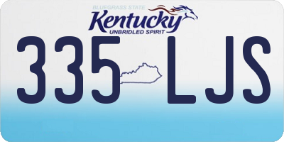 KY license plate 335LJS