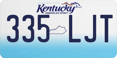 KY license plate 335LJT