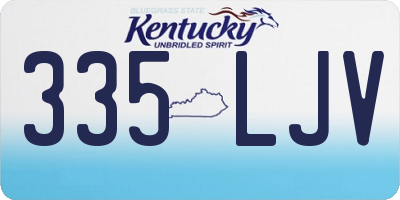 KY license plate 335LJV
