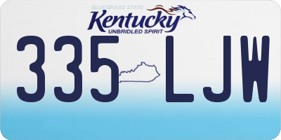 KY license plate 335LJW
