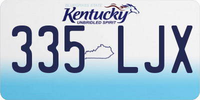 KY license plate 335LJX