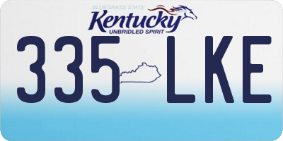 KY license plate 335LKE