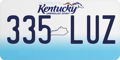 KY license plate 335LUZ