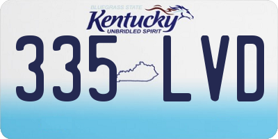 KY license plate 335LVD