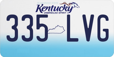 KY license plate 335LVG